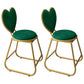 Nordic Design Armless Open Back Chairs Upholstered Side Chairs Green 2 Piece Set Clearhalo 'Dining Chairs' 'Dining Tables & Seating' 'dining_chair' 'furn' 'furn_dining_chair' 'Furniture' 'furniture_dining_chair' 'Kitchen & Dining Furniture' 4941636
