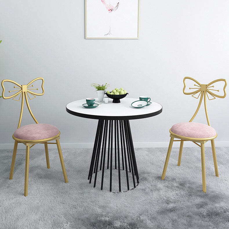 Nordic Design Armless Open Back Chairs Upholstered Side Chairs Clearhalo 'Dining Chairs' 'Dining Tables & Seating' 'dining_chair' 'furn' 'furn_dining_chair' 'Furniture' 'furniture_dining_chair' 'Kitchen & Dining Furniture' 4941637