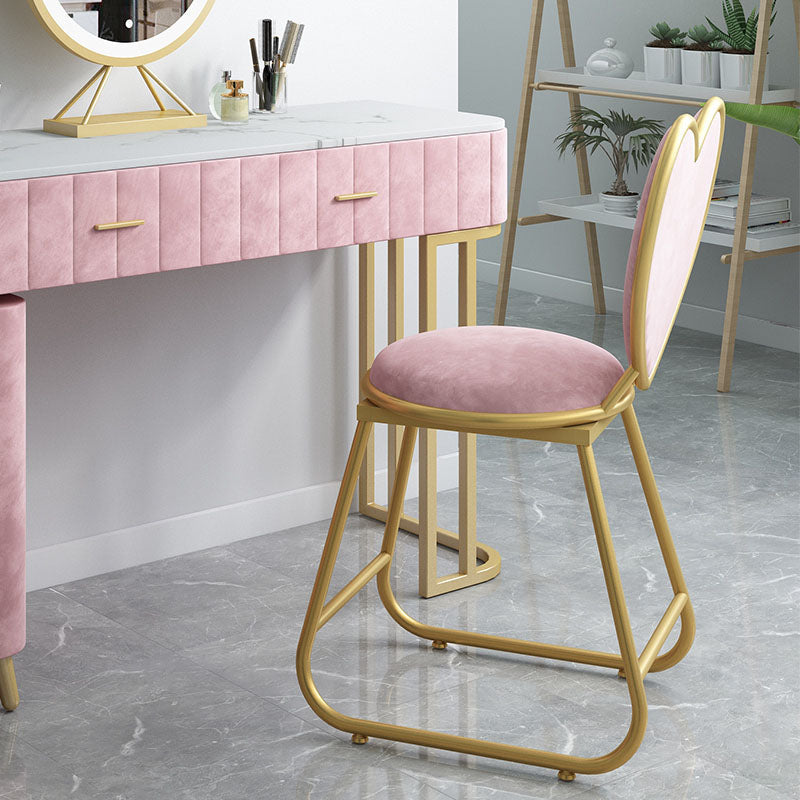 Nordic Design Armless Open Back Chairs Upholstered Side Chairs Clearhalo 'Dining Chairs' 'Dining Tables & Seating' 'dining_chair' 'furn' 'furn_dining_chair' 'Furniture' 'furniture_dining_chair' 'Kitchen & Dining Furniture' 4941641