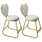 Nordic Design Armless Open Back Chairs Upholstered Side Chairs Gloss White 2 Piece Set Clearhalo 'Dining Chairs' 'Dining Tables & Seating' 'dining_chair' 'furn' 'furn_dining_chair' 'Furniture' 'furniture_dining_chair' 'Kitchen & Dining Furniture' 4941648