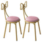 Nordic Design Armless Open Back Chairs Upholstered Side Chairs Rose Pink 2 Piece Set Clearhalo 'Dining Chairs' 'Dining Tables & Seating' 'dining_chair' 'furn' 'furn_dining_chair' 'Furniture' 'furniture_dining_chair' 'Kitchen & Dining Furniture' 4941661