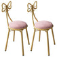 Nordic Design Armless Open Back Chairs Upholstered Side Chairs Nude Pink 2 Piece Set Clearhalo 'Dining Chairs' 'Dining Tables & Seating' 'dining_chair' 'furn' 'furn_dining_chair' 'Furniture' 'furniture_dining_chair' 'Kitchen & Dining Furniture' 4941664