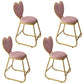 Nordic Design Armless Open Back Chairs Upholstered Side Chairs Pink 4 Piece Set Clearhalo 'Dining Chairs' 'Dining Tables & Seating' 'dining_chair' 'furn' 'furn_dining_chair' 'Furniture' 'furniture_dining_chair' 'Kitchen & Dining Furniture' 4941668