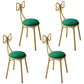 Nordic Design Armless Open Back Chairs Upholstered Side Chairs Army Green 4 Piece Set Clearhalo 'Dining Chairs' 'Dining Tables & Seating' 'dining_chair' 'furn' 'furn_dining_chair' 'Furniture' 'furniture_dining_chair' 'Kitchen & Dining Furniture' 4941671