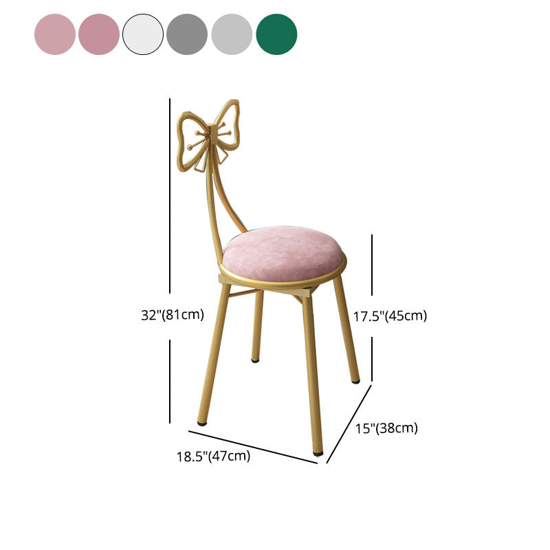 Nordic Design Armless Open Back Chairs Upholstered Side Chairs Clearhalo 'Dining Chairs' 'Dining Tables & Seating' 'dining_chair' 'furn' 'furn_dining_chair' 'Furniture' 'furniture_dining_chair' 'Kitchen & Dining Furniture' 4941673