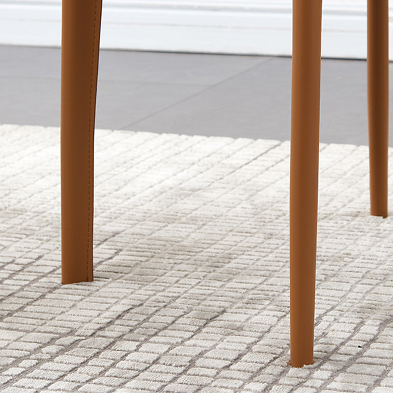 Contemporary Leather Dining Chair Armless Wingback Side Chair for Restaurant Use Clearhalo 'Dining Chairs' 'Dining Tables & Seating' 'dining_chair' 'furn' 'furn_dining_chair' 'Furniture' 'furniture_dining_chair' 'Kitchen & Dining Furniture' 4941688