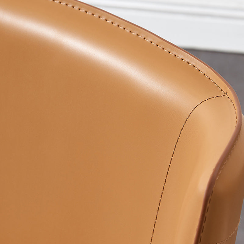Contemporary Leather Dining Chair Armless Wingback Side Chair for Restaurant Use Clearhalo 'Dining Chairs' 'Dining Tables & Seating' 'dining_chair' 'furn' 'furn_dining_chair' 'Furniture' 'furniture_dining_chair' 'Kitchen & Dining Furniture' 4941690