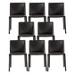 Minimalist Design Leather Dining Chair for Home Solid Back Armless Dining Chair Black 8 Piece Set Clearhalo 'Dining Chairs' 'Dining Tables & Seating' 'dining_chair' 'furn' 'furn_dining_chair' 'Furniture' 'furniture_dining_chair' 'Kitchen & Dining Furniture' 4941709