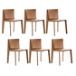 Minimalist Design Leather Dining Chair for Home Solid Back Armless Dining Chair Orange 6 Piece Set Clearhalo 'Dining Chairs' 'Dining Tables & Seating' 'dining_chair' 'furn' 'furn_dining_chair' 'Furniture' 'furniture_dining_chair' 'Kitchen & Dining Furniture' 4941725