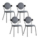 Minimalist Design Armless Open Back Chairs for Home Upholstered Side Chair Grey 4 Piece Set Clearhalo 'Dining Chairs' 'Dining Tables & Seating' 'dining_chair' 'furn' 'furn_dining_chair' 'Furniture' 'furniture_dining_chair' 'Kitchen & Dining Furniture' 4941732