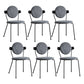 Minimalist Design Armless Open Back Chairs for Home Upholstered Side Chair Grey 6 Piece Set Clearhalo 'Dining Chairs' 'Dining Tables & Seating' 'dining_chair' 'furn' 'furn_dining_chair' 'Furniture' 'furniture_dining_chair' 'Kitchen & Dining Furniture' 4941733