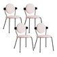 Minimalist Design Armless Open Back Chairs for Home Upholstered Side Chair Pink 4 Piece Set Clearhalo 'Dining Chairs' 'Dining Tables & Seating' 'dining_chair' 'furn' 'furn_dining_chair' 'Furniture' 'furniture_dining_chair' 'Kitchen & Dining Furniture' 4941740