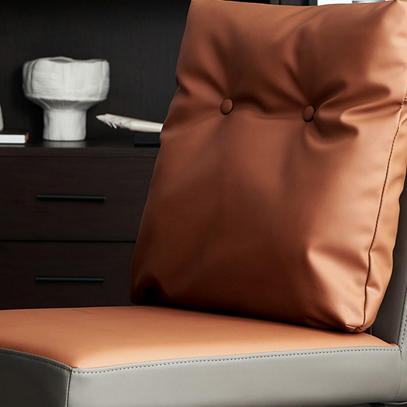 Contemporary Faux Leather Dining Room Chairs Metal Dining Chairs for Home Use Clearhalo 'Dining Chairs' 'Dining Tables & Seating' 'dining_chair' 'furn' 'furn_dining_chair' 'Furniture' 'furniture_dining_chair' 'Kitchen & Dining Furniture' 4941775