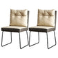 Contemporary Faux Leather Dining Room Chairs Metal Dining Chairs for Home Use Off-White 2 Piece Set Clearhalo 'Dining Chairs' 'Dining Tables & Seating' 'dining_chair' 'furn' 'furn_dining_chair' 'Furniture' 'furniture_dining_chair' 'Kitchen & Dining Furniture' 4941781