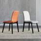 Minimalist Design PU Leather Dining Chairs Solid Back Chair with Wooden Legs Clearhalo 'Dining Chairs' 'Dining Tables & Seating' 'dining_chair' 'furn' 'furn_dining_chair' 'Furniture' 'furniture_dining_chair' 'Kitchen & Dining Furniture' 4941786