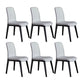 Minimalist Design PU Leather Dining Chairs Solid Back Chair with Wooden Legs Grey 6 Piece Set Clearhalo 'Dining Chairs' 'Dining Tables & Seating' 'dining_chair' 'furn' 'furn_dining_chair' 'Furniture' 'furniture_dining_chair' 'Kitchen & Dining Furniture' 4941790