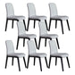 Minimalist Design PU Leather Dining Chairs Solid Back Chair with Wooden Legs Grey 8 Piece Set Clearhalo 'Dining Chairs' 'Dining Tables & Seating' 'dining_chair' 'furn' 'furn_dining_chair' 'Furniture' 'furniture_dining_chair' 'Kitchen & Dining Furniture' 4941793