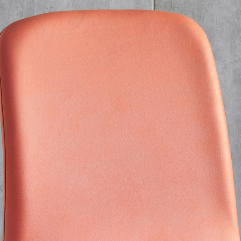 Minimalist Design PU Leather Dining Chairs Solid Back Chair with Wooden Legs Clearhalo 'Dining Chairs' 'Dining Tables & Seating' 'dining_chair' 'furn' 'furn_dining_chair' 'Furniture' 'furniture_dining_chair' 'Kitchen & Dining Furniture' 4941799