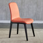 Minimalist Design PU Leather Dining Chairs Solid Back Chair with Wooden Legs Clearhalo 'Dining Chairs' 'Dining Tables & Seating' 'dining_chair' 'furn' 'furn_dining_chair' 'Furniture' 'furniture_dining_chair' 'Kitchen & Dining Furniture' 4941804