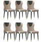 Glam Faux Leather Dining Chairs Wood Armless Dining Chair for Home Use Grey 6 Piece Set Clearhalo 'Dining Chairs' 'Dining Tables & Seating' 'dining_chair' 'furn' 'furn_dining_chair' 'Furniture' 'furniture_dining_chair' 'Kitchen & Dining Furniture' 4941814