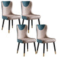 Glam Faux Leather Dining Chairs Wood Armless Dining Chair for Home Use Blue 4 Piece Set Clearhalo 'Dining Chairs' 'Dining Tables & Seating' 'dining_chair' 'furn' 'furn_dining_chair' 'Furniture' 'furniture_dining_chair' 'Kitchen & Dining Furniture' 4941828