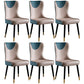 Glam Faux Leather Dining Chairs Wood Armless Dining Chair for Home Use Blue 6 Piece Set Clearhalo 'Dining Chairs' 'Dining Tables & Seating' 'dining_chair' 'furn' 'furn_dining_chair' 'Furniture' 'furniture_dining_chair' 'Kitchen & Dining Furniture' 4941829