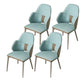 Minimalist Design Arm Leather Dining Chairs Solid Back Chairs for Home Use Blue 4 Piece Set Clearhalo 'Dining Chairs' 'Dining Tables & Seating' 'dining_chair' 'furn' 'furn_dining_chair' 'Furniture' 'furniture_dining_chair' 'Kitchen & Dining Furniture' 4941842