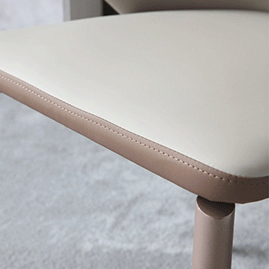 Minimalist Design Arm Leather Dining Chairs Solid Back Chairs for Home Use Clearhalo 'Dining Chairs' 'Dining Tables & Seating' 'dining_chair' 'furn' 'furn_dining_chair' 'Furniture' 'furniture_dining_chair' 'Kitchen & Dining Furniture' 4941845