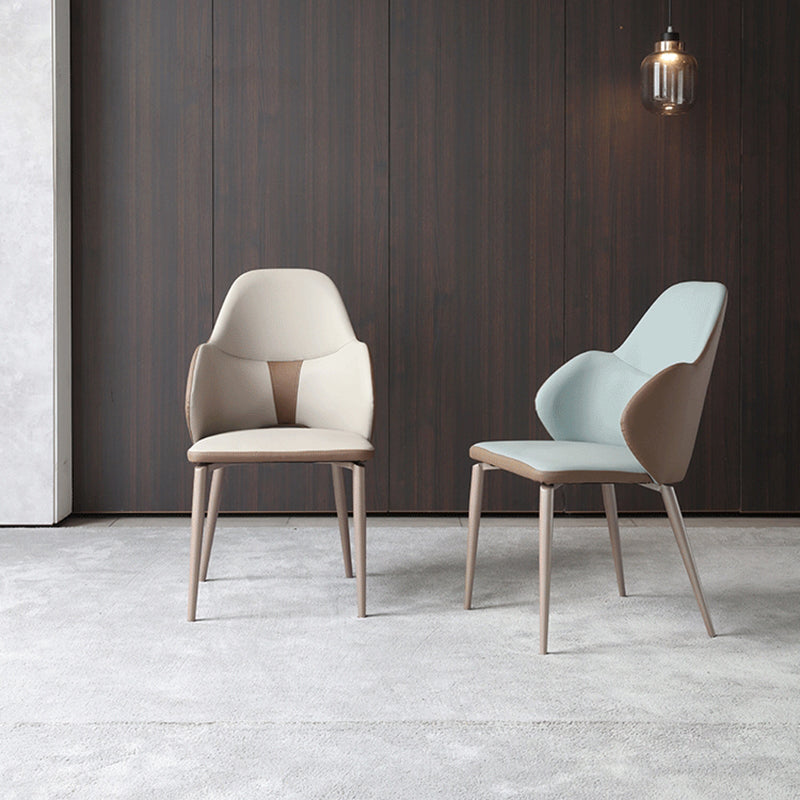 Minimalist Design Arm Leather Dining Chairs Solid Back Chairs for Home Use Clearhalo 'Dining Chairs' 'Dining Tables & Seating' 'dining_chair' 'furn' 'furn_dining_chair' 'Furniture' 'furniture_dining_chair' 'Kitchen & Dining Furniture' 4941849