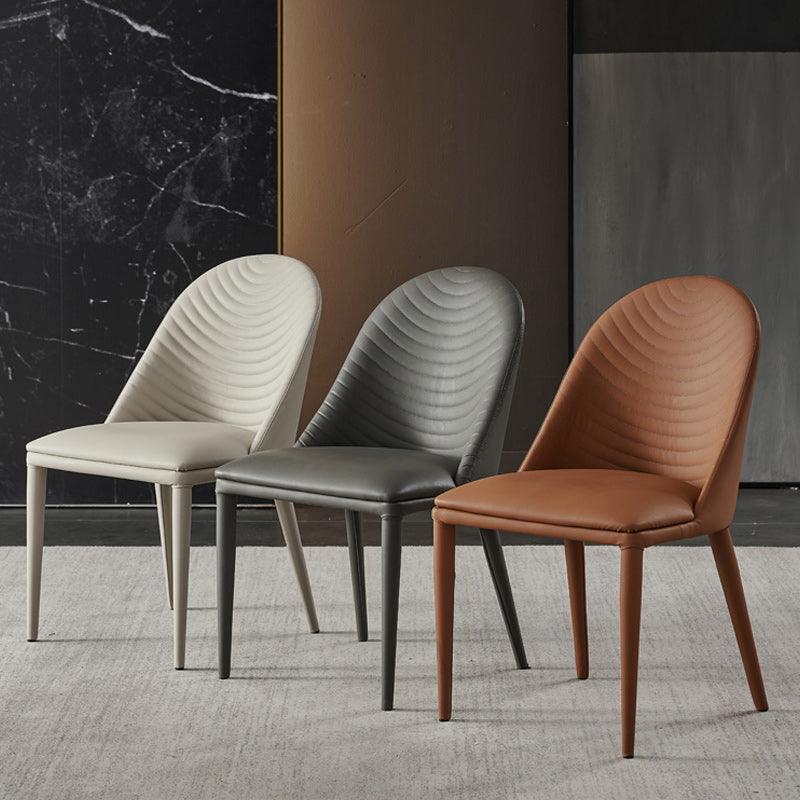 Contemporary Faux Leather Dining Chairs Metal Dining Chairs for Home Use Clearhalo 'Dining Chairs' 'Dining Tables & Seating' 'dining_chair' 'furn' 'furn_dining_chair' 'Furniture' 'furniture_dining_chair' 'Kitchen & Dining Furniture' 4941871