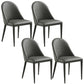 Contemporary Faux Leather Dining Chairs Metal Dining Chairs for Home Use Grey 4 Piece Set Clearhalo 'Dining Chairs' 'Dining Tables & Seating' 'dining_chair' 'furn' 'furn_dining_chair' 'Furniture' 'furniture_dining_chair' 'Kitchen & Dining Furniture' 4941873