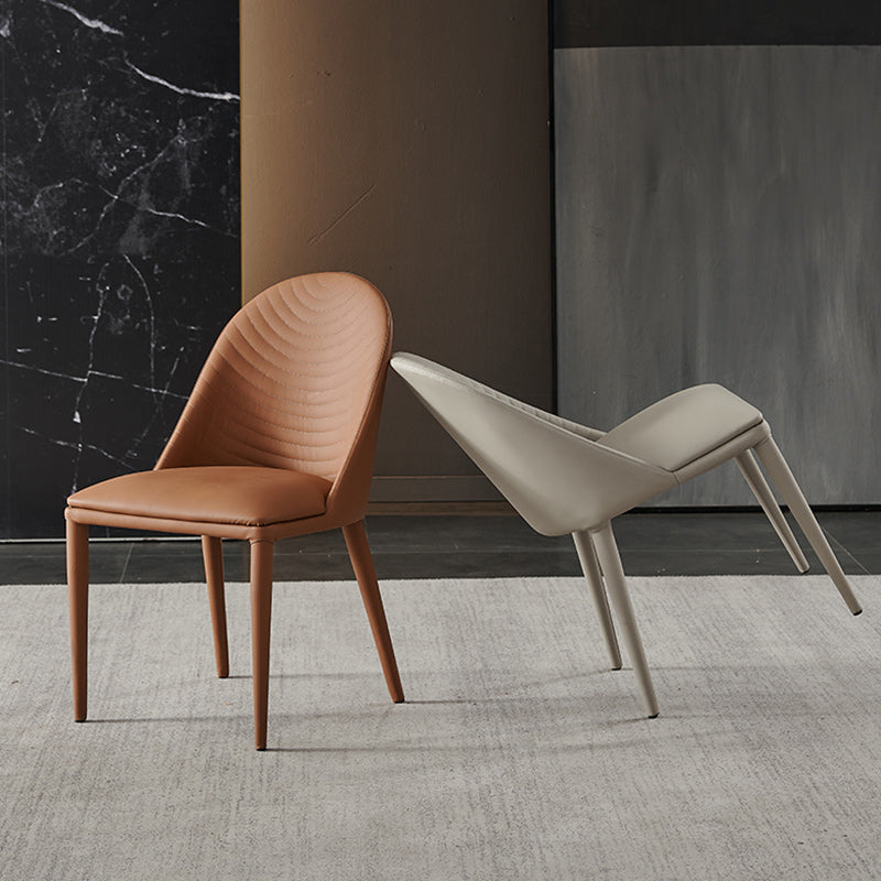 Contemporary Faux Leather Dining Chairs Metal Dining Chairs for Home Use Clearhalo 'Dining Chairs' 'Dining Tables & Seating' 'dining_chair' 'furn' 'furn_dining_chair' 'Furniture' 'furniture_dining_chair' 'Kitchen & Dining Furniture' 4941877