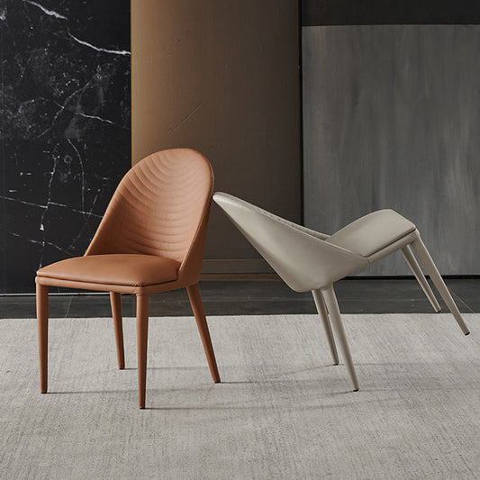 Contemporary Faux Leather Dining Chairs Metal Dining Chairs for Home Use Clearhalo 'Dining Chairs' 'Dining Tables & Seating' 'dining_chair' 'furn' 'furn_dining_chair' 'Furniture' 'furniture_dining_chair' 'Kitchen & Dining Furniture' 4941877