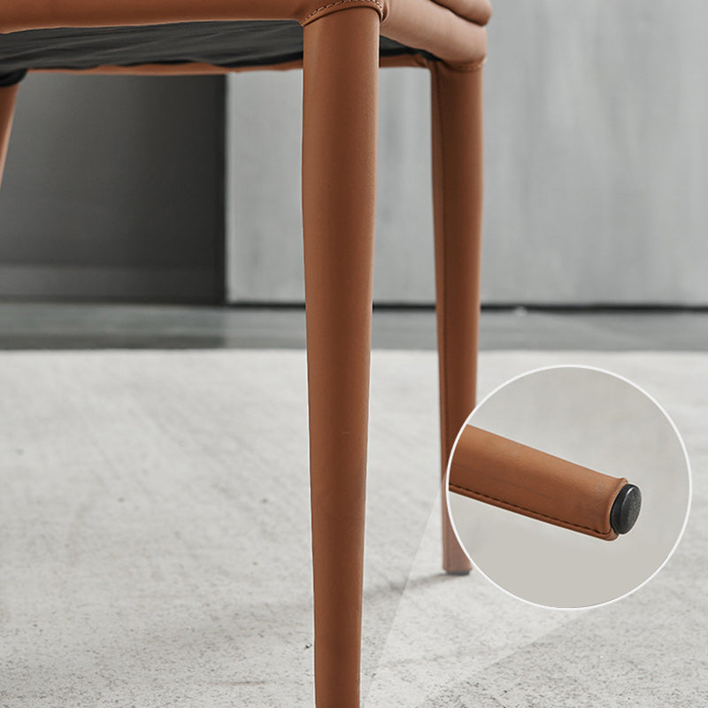 Contemporary Faux Leather Dining Chairs Metal Dining Chairs for Home Use Clearhalo 'Dining Chairs' 'Dining Tables & Seating' 'dining_chair' 'furn' 'furn_dining_chair' 'Furniture' 'furniture_dining_chair' 'Kitchen & Dining Furniture' 4941885