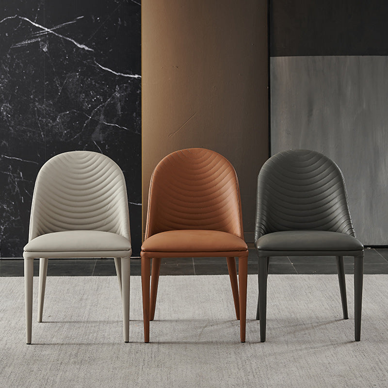 Contemporary Faux Leather Dining Chairs Metal Dining Chairs for Home Use Clearhalo 'Dining Chairs' 'Dining Tables & Seating' 'dining_chair' 'furn' 'furn_dining_chair' 'Furniture' 'furniture_dining_chair' 'Kitchen & Dining Furniture' 4941888