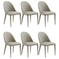 Contemporary Faux Leather Dining Chairs Metal Dining Chairs for Home Use Off-White 6 Piece Set Clearhalo 'Dining Chairs' 'Dining Tables & Seating' 'dining_chair' 'furn' 'furn_dining_chair' 'Furniture' 'furniture_dining_chair' 'Kitchen & Dining Furniture' 4941891