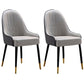 Scandinavian Leather Dining Chairs with Wood Legs Arm Solid Back Dining Side Chair Grey 2 Piece Set Clearhalo 'Dining Chairs' 'Dining Tables & Seating' 'dining_chair' 'furn' 'furn_dining_chair' 'Furniture' 'furniture_dining_chair' 'Kitchen & Dining Furniture' 4941896