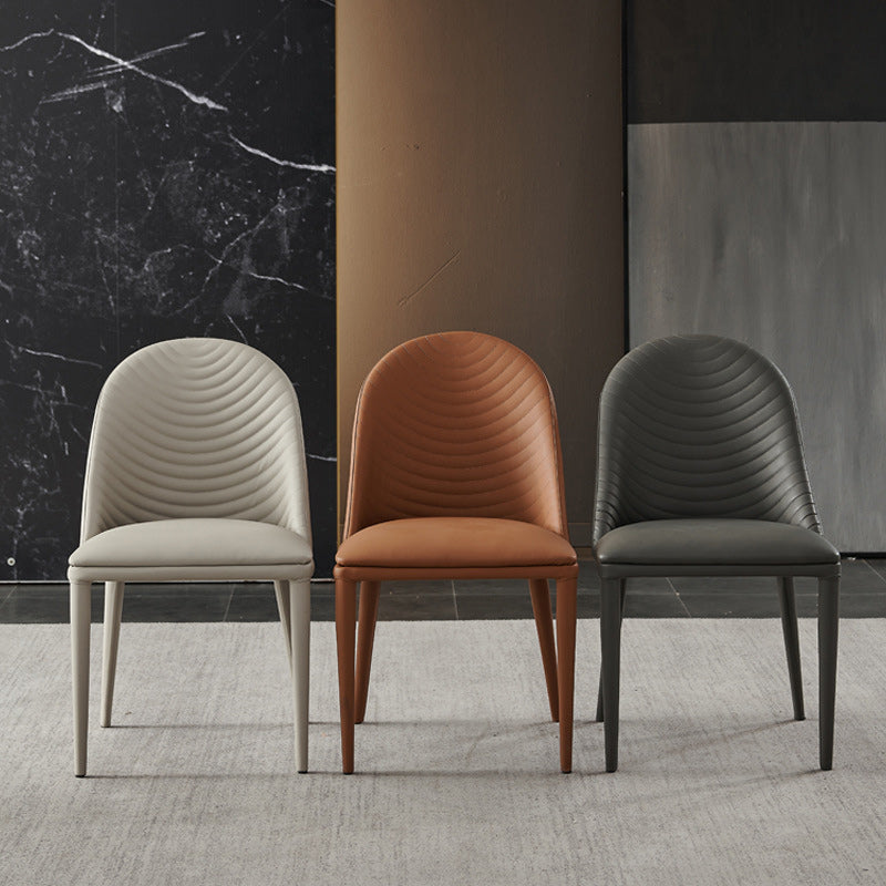 Contemporary PU Leather Dining Room Chairs Metal Dining Chairs for Home Use Clearhalo 'Dining Chairs' 'Dining Tables & Seating' 'dining_chair' 'furn' 'furn_dining_chair' 'Furniture' 'furniture_dining_chair' 'Kitchen & Dining Furniture' 4941923