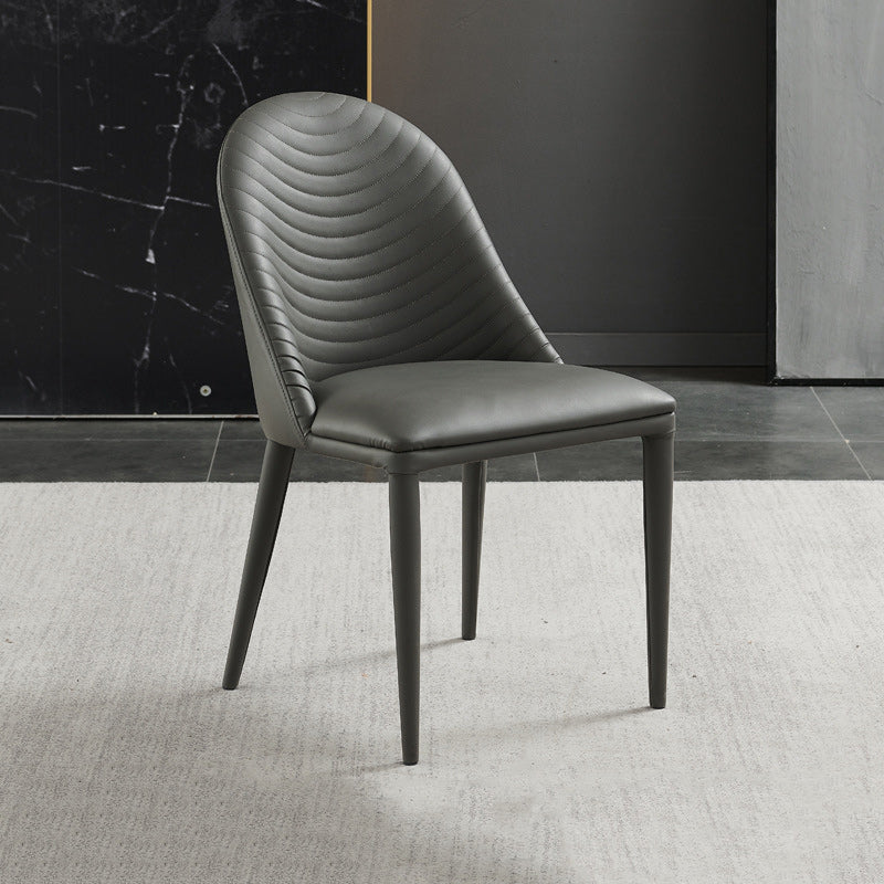 Contemporary PU Leather Dining Room Chairs Metal Dining Chairs for Home Use Clearhalo 'Dining Chairs' 'Dining Tables & Seating' 'dining_chair' 'furn' 'furn_dining_chair' 'Furniture' 'furniture_dining_chair' 'Kitchen & Dining Furniture' 4941935