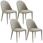 Contemporary PU Leather Dining Room Chairs Metal Dining Chairs for Home Use Off-White 4 Piece Set Clearhalo 'Dining Chairs' 'Dining Tables & Seating' 'dining_chair' 'furn' 'furn_dining_chair' 'Furniture' 'furniture_dining_chair' 'Kitchen & Dining Furniture' 4941936