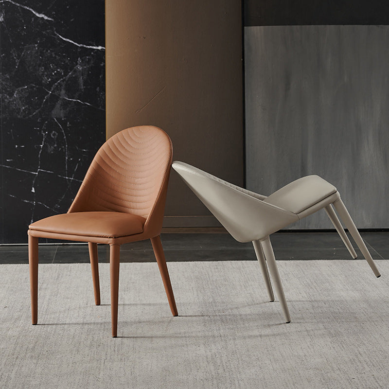 Contemporary PU Leather Dining Room Chairs Metal Dining Chairs for Home Use Clearhalo 'Dining Chairs' 'Dining Tables & Seating' 'dining_chair' 'furn' 'furn_dining_chair' 'Furniture' 'furniture_dining_chair' 'Kitchen & Dining Furniture' 4941938