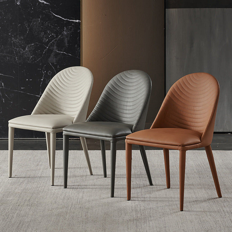 Contemporary PU Leather Dining Room Chairs Metal Dining Chairs for Home Use Clearhalo 'Dining Chairs' 'Dining Tables & Seating' 'dining_chair' 'furn' 'furn_dining_chair' 'Furniture' 'furniture_dining_chair' 'Kitchen & Dining Furniture' 4941941