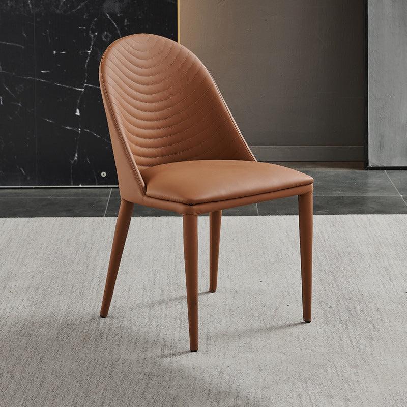 Contemporary PU Leather Dining Room Chairs Metal Dining Chairs for Home Use Clearhalo 'Dining Chairs' 'Dining Tables & Seating' 'dining_chair' 'furn' 'furn_dining_chair' 'Furniture' 'furniture_dining_chair' 'Kitchen & Dining Furniture' 4941942