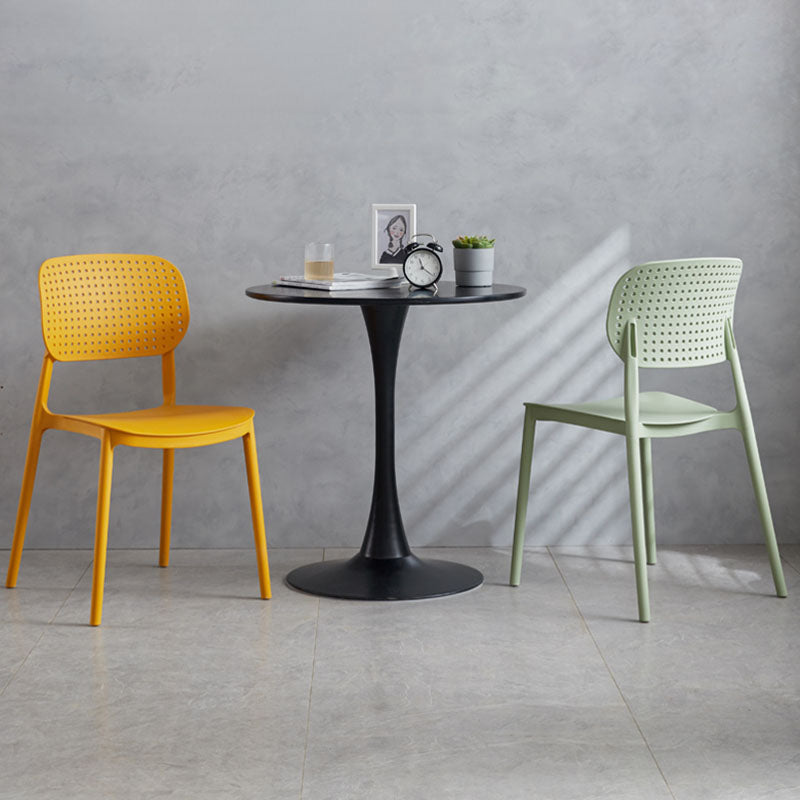 Minimalist Design Plastic Dining Armless Chair Open Back Dining Side Chairs Clearhalo 'Dining Chairs' 'Dining Tables & Seating' 'dining_chair' 'furn' 'furn_dining_chair' 'Furniture' 'furniture_dining_chair' 'Kitchen & Dining Furniture' 4941966