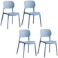 Minimalist Design Plastic Dining Armless Chair Open Back Dining Side Chairs Gray Blue 4 Piece Set Clearhalo 'Dining Chairs' 'Dining Tables & Seating' 'dining_chair' 'furn' 'furn_dining_chair' 'Furniture' 'furniture_dining_chair' 'Kitchen & Dining Furniture' 4941971