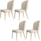 Nordic Style Leather Dining Chairs for Home Armless Solid Back Chair Off-White 4 Piece Set Clearhalo 'Dining Chairs' 'Dining Tables & Seating' 'dining_chair' 'furn' 'furn_dining_chair' 'Furniture' 'furniture_dining_chair' 'Kitchen & Dining Furniture' 4941984