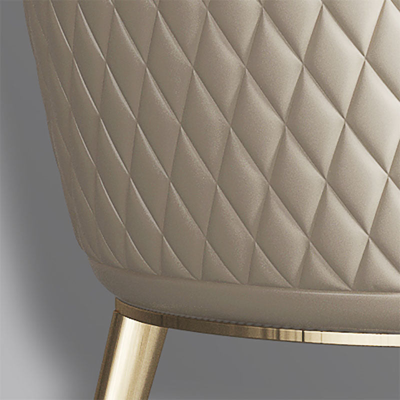 Nordic Style Leather Dining Chairs for Home Armless Solid Back Chair Clearhalo 'Dining Chairs' 'Dining Tables & Seating' 'dining_chair' 'furn' 'furn_dining_chair' 'Furniture' 'furniture_dining_chair' 'Kitchen & Dining Furniture' 4941989