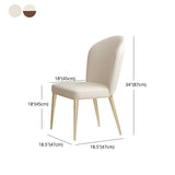 Nordic Style Leather Dining Chairs for Home Armless Solid Back Chair Clearhalo 'Dining Chairs' 'Dining Tables & Seating' 'dining_chair' 'furn' 'furn_dining_chair' 'Furniture' 'furniture_dining_chair' 'Kitchen & Dining Furniture' 4941993