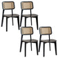 Traditional Wood Dining Chairs Open Back Dining Side Chair for Restaurant Use Black 4 Piece Set Clearhalo 'Dining Chairs' 'Dining Tables & Seating' 'dining_chair' 'furn' 'furn_dining_chair' 'Furniture' 'furniture_dining_chair' 'Kitchen & Dining Furniture' 4941996