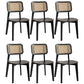 Traditional Wood Dining Chairs Open Back Dining Side Chair for Restaurant Use Black 6 Piece Set Clearhalo 'Dining Chairs' 'Dining Tables & Seating' 'dining_chair' 'furn' 'furn_dining_chair' 'Furniture' 'furniture_dining_chair' 'Kitchen & Dining Furniture' 4941998